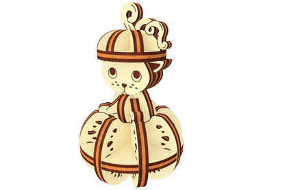 Halloween Cat in the Pumpkin Ornament