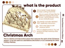 Load image into Gallery viewer, Downloadable laser cut file for Christmas arch.
