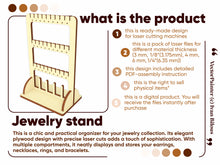 Load image into Gallery viewer, Downloadable laser cut file for Jewelry Stand.
