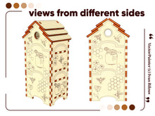 Load image into Gallery viewer, Detailed Laser Cut Honey Bee Hive - Miniature Hive Design with Removable Honeycombs and Bee-themed Decorative Elements
