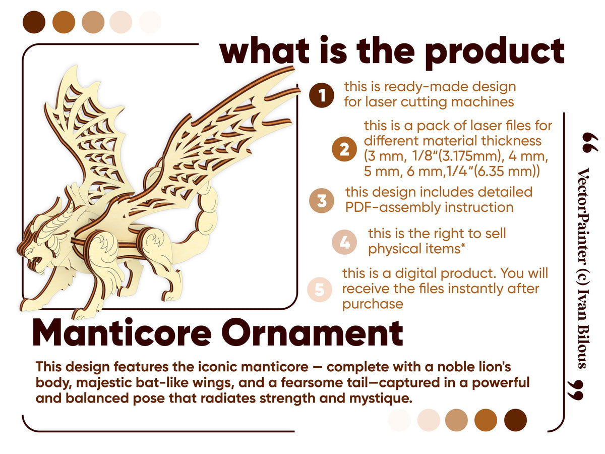 Manticore - Laser Cut File SVG & DXF – Vector Painter