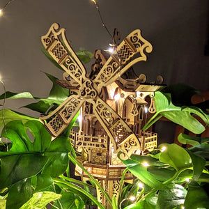 Laser Cut Fantasy Windmill Garden Stake SVG