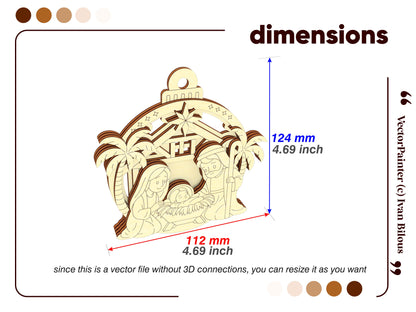 Nativity Ornament (Cartoon style)