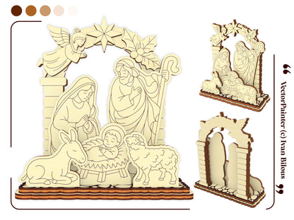 Nativity Scene - Small Schwibbogen