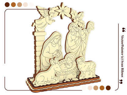 Nativity Scene - Small Schwibbogen