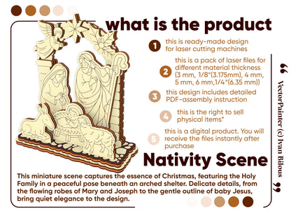 Nativity Scene - Small Schwibbogen