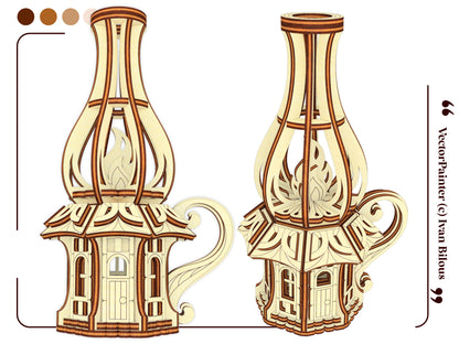 Oil Lamp Fairy House