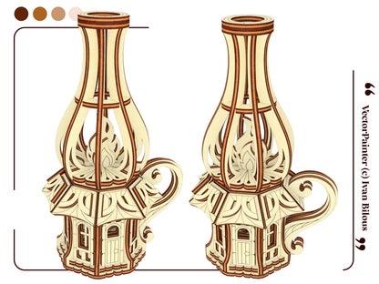 Oil Lamp Fairy House