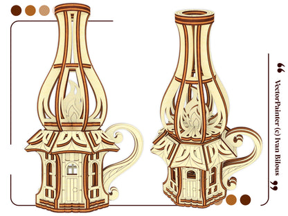 Oil Lamp Fairy House