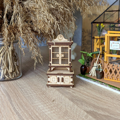 Cupboard Doll furniture with holes for fastening