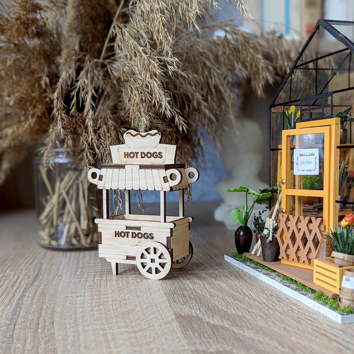 Hot Dog Cart Ornament & Miniature