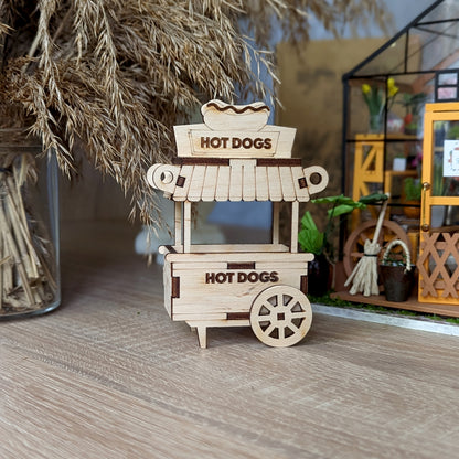 Hot Dog Cart Ornament & Miniature