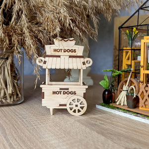 Hot Dog Cart Ornament & Miniature