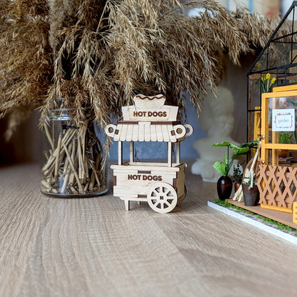 Hot Dog Cart Ornament & Miniature