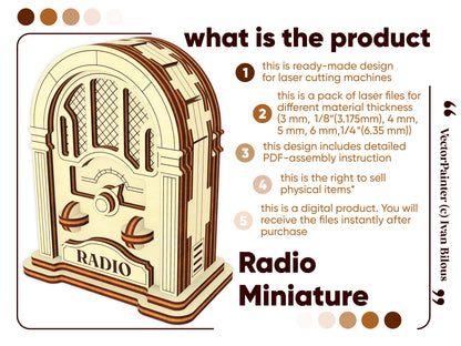 Vintage Radio Miniature