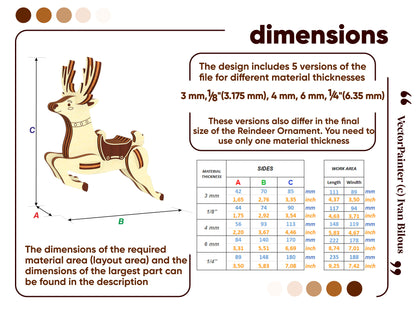 Reindeer Christmas Ornament