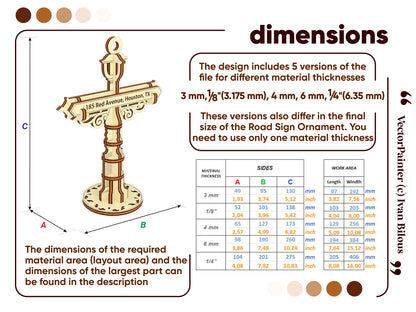 Custom Road Sign Ornament