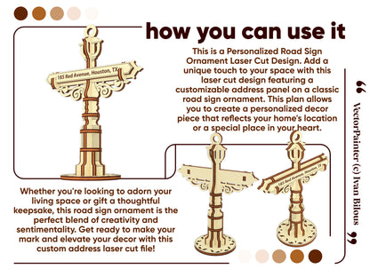 Custom Road Sign Ornament