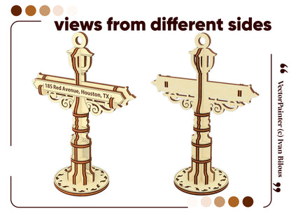 Custom Road Sign Ornament