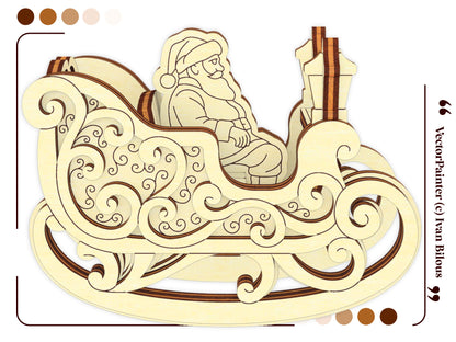 Rocking Sleigh with Santa Claus