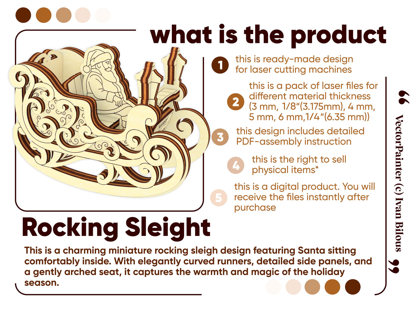 Rocking Sleigh with Santa Claus