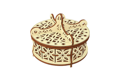 Patterned Round Box