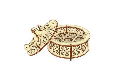 Patterned Round Box