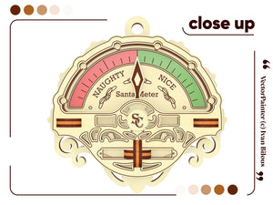Festive Santa Meter Decoration - Add Some Playful Charm to Your Holiday Season
