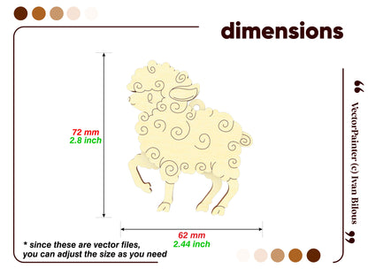 Easter Sheep Ornament - Set of 5