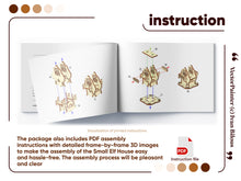 Load image into Gallery viewer, Laser cut design: elf house with charming details.
