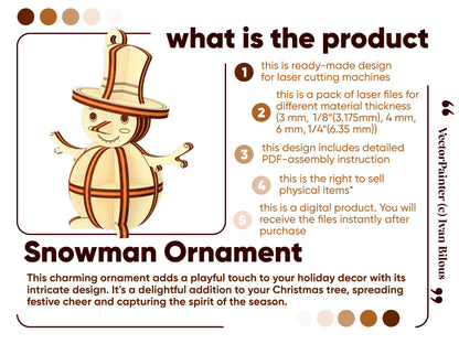 Snowman Christmas Ornament