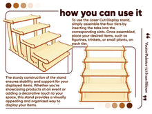 Load image into Gallery viewer, Tiered display stand design for laser cutting
