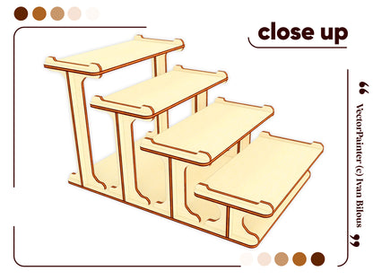 Laser cut project: Tiered display stand with multiple levels