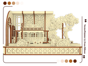 Japanese Tram Station Diorama
