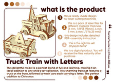 Load image into Gallery viewer, Christmas Truck Train Letters
