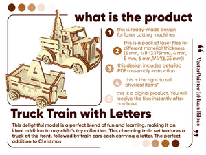 Christmas Truck Train Letters