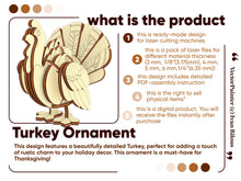 Load image into Gallery viewer, Turkey Bird Ornament
