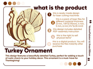 Turkey Bird Ornament