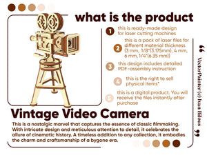 Retro Video Camera Miniature