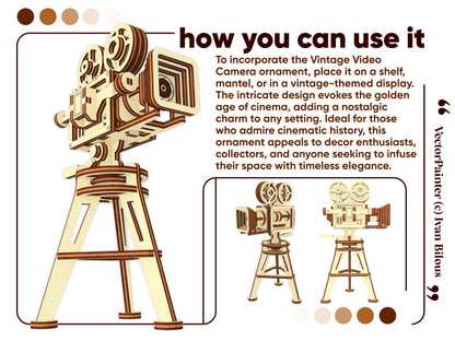 Retro Video Camera Miniature