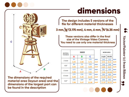 Retro Video Camera Miniature