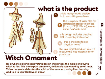Halloween Witch Ornament