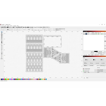 a drawing of a building with a lot of windows