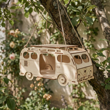 Casita para pájaros Caravana - Archivo de corte láser SVG y DXF