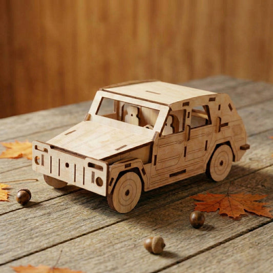 Coche con 2 modos de Techo - Archivo de Corte por Láser SVG y DXF