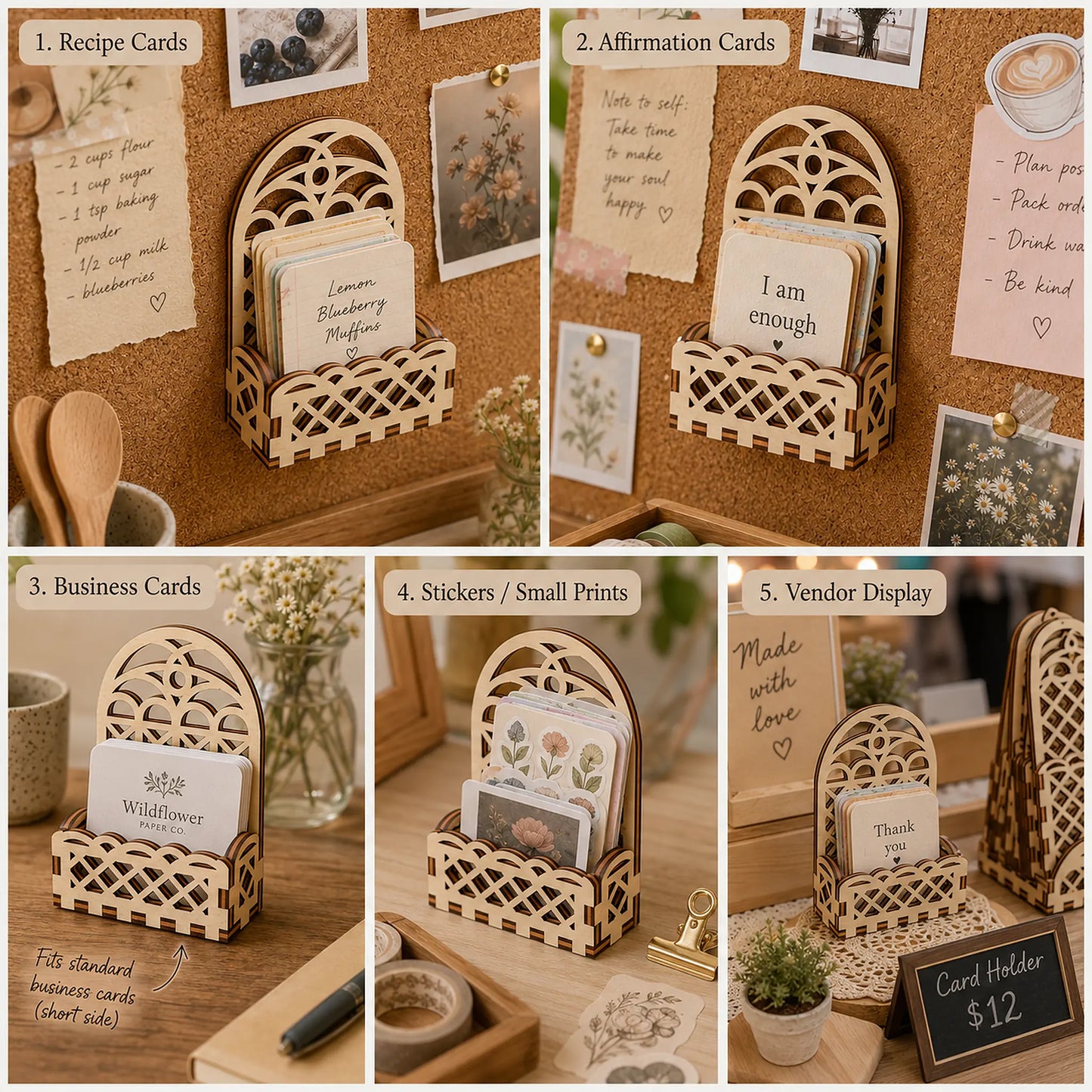 Card Display Stand Laser Cut File