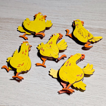 Easter Chicken Ornament - Set of 5 Hens