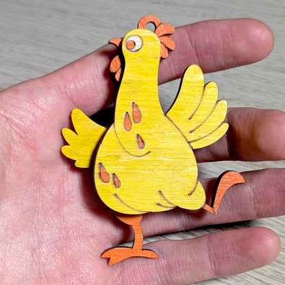 Easter Chicken Ornament - Set of 5 Hens