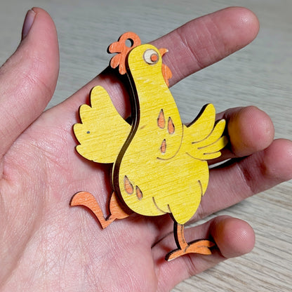 Easter Chicken Ornament - Set of 5 Hens