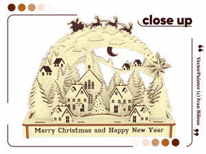 Detailed laser cut plan for Christmas arch in SVG format.
